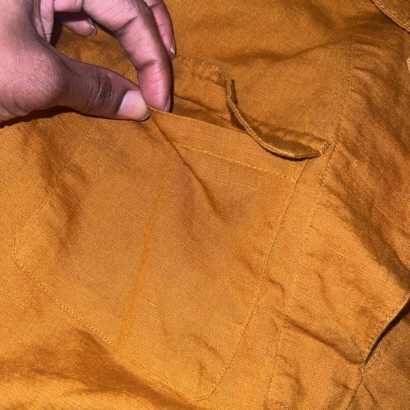 Anthropologie Brown Short Sleeve Shirt size Small - Picture 4 of 6